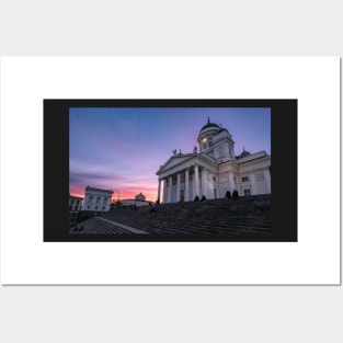 Helsinki Cathedral at Sunset Posters and Art